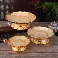 Đĩa thờ cúng kim sa nhũ vàng, mâm bồng kim sa vàng thờ cúng gia tiên, thần tài thổ địa, thờ Phật