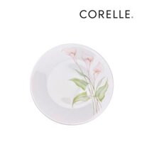 Dĩa thủy tinh Corelle 106-LV-LP, hoa văn LilyVille, 17cm - Made in USA