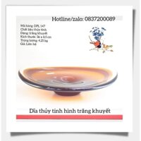 Dĩa thủy tinh màu mật ong hình trăng khuyết của Italia