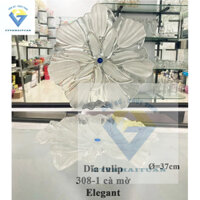 Dĩa thủy tinh tulip , dĩa hoa hướng dương màu vàng cao cấp , màu đỏ cực xinh kiểu lớn  / dĩa thủy tinh trang trí