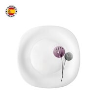 Đĩa thủy tinh vuông lớn Parma Geoflwers Purple 31 cm