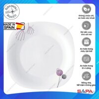 Đĩa thủy tinh vuông nhỏ Parma Geoflwers Purple 20 cm - Bormioli Rocco