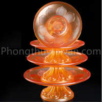 Dĩa trái cây nhựa giả lưu ly 23cm 9inch