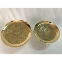 Đĩa Trái Cây Phượng Hoàng Bằng Đồng Cao Cấp Lộc Thành Không Đế