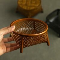Đĩa Trái Cây Retro, Đĩa Giải Khát Bằng Tre, Giỏ Trái Cây Nhỏ, Giỏ Kẹo, Bánh Ngọt, Giỏ Tre Nhỏ, Giỏ Tre Đan Thủ Công