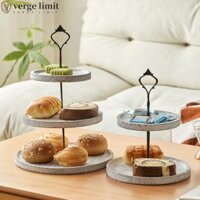 Đĩa trái cây tầng tròn VERGE LIMIT, Giá đỡ bánh Cupcake bằng gỗ 2 / 3 lớp trang trí, mộc mạc Sử dụng rộng rãi Kệ đựng bánh Cupcake có thể tháo rời chắc chắn Trái cây sấy khô