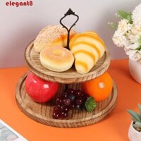Đĩa trái cây tầng tròn ELEGANT, Giá đỡ bánh Cupcake bằng gỗ 2 / 3 lớp trang trí, mộc mạc Sử dụng rộng rãi Kệ đựng bánh Cupcake chắc chắn có thể tháo rời Tiệc cưới