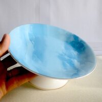 Dĩa trái cây thờ cúng bàn thờ gốm sứ xanh