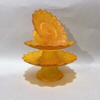 Dĩa Trái Cây Thờ Cúng Lưu Ly Màu Vàng