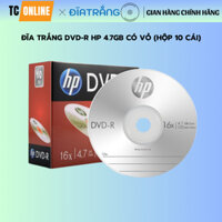Đĩa trắng DVD-R HP 4.7GB có vỏ – Hộp 10 cái