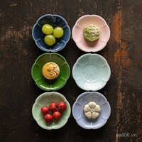 Đĩa tráng miệng bánh ngọt Trung Quốc và wagashi cho sinh nhật đầu tiên, lễ đính hôn, đám cưới, trưng bày bánh ngọt, phòng trà, đĩa giải khát buổi chiều, đĩa hương vị