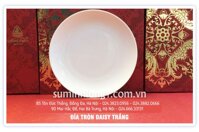 Đĩa tròn 18cm Trắng Daisy