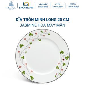 Dĩa tròn 20 cm Jasmine Hoa May Mắn