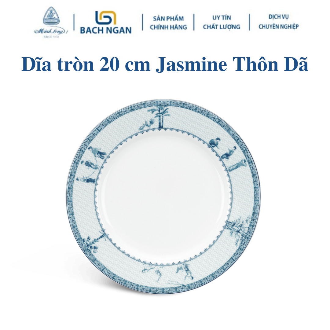 Dĩa tròn 20 cm Jasmine Thôn Dã