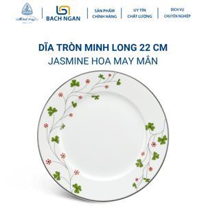 Dĩa tròn 22 cm Jasmine Hoa May Mắn
