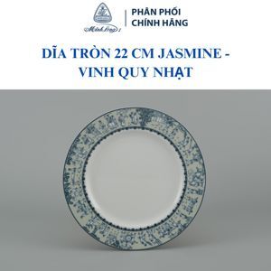 Dĩa tròn 22 cm Jasmine Vinh Quy Nhạt