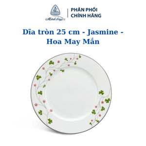 Dĩa tròn 25 cm Jasmine Hoa May Mắn