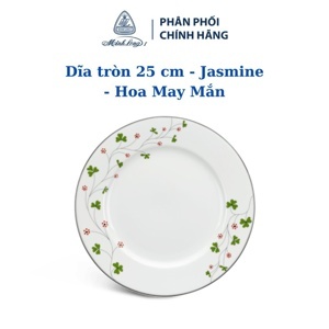 Dĩa tròn 25 cm Jasmine Hoa May Mắn