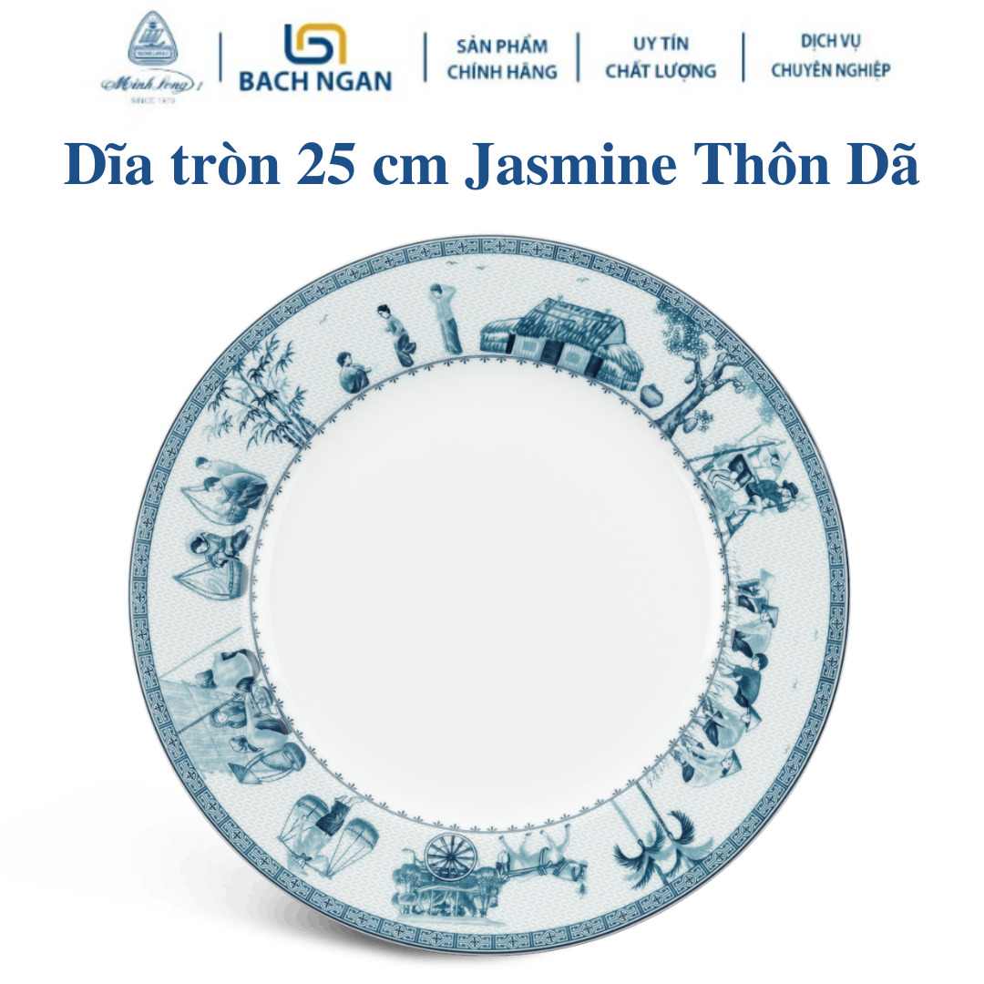 Dĩa tròn 25 cm Jasmine Thôn Dã