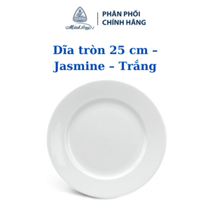 Dĩa tròn 25 cm Jasmine Trắng