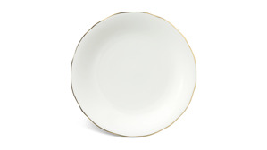 Dĩa tròn 25 cm – Mẫu Đơn IFP – Chỉ Vàng