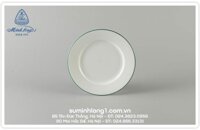 Đĩa Tròn 25cm Chỉ Xanh Lá