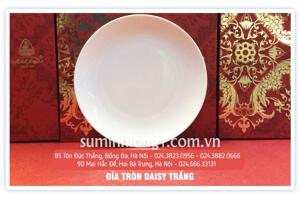 Dĩa tròn ảo 16 cm – Daisy – Trắng
