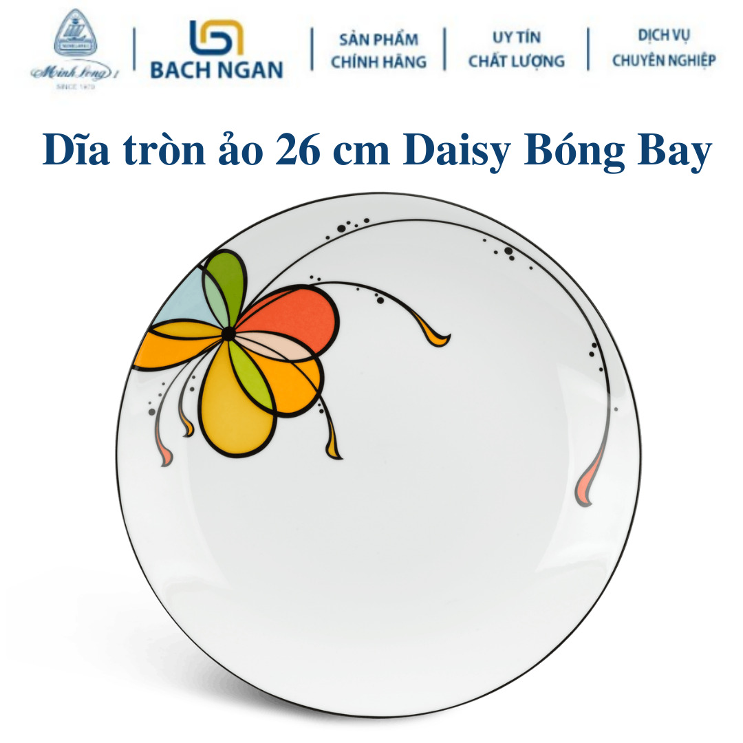Dĩa tròn ảo 26 cm Daisy Bóng Bay
