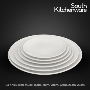 Dĩa tròn ảo 28 cm – Daisy – Trắng