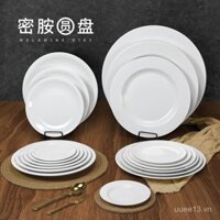 Đĩa tròn melamine, đồ dùng giả sứ, đĩa xương, đĩa tròn nhựa trắng, đĩa phẳng, đĩa thức ăn nhanh, đĩa buffet, sử dụng thương mại