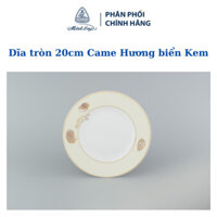 Dĩa tròn Minh Long 20 cm Camelia bằng sứ - Hương biển kem