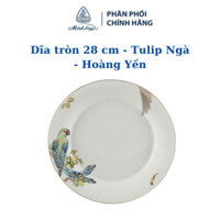 Dĩa tròn Minh Long 28 cm Tulip Ngà Hoàng Yến - Gốm sứ cao cấp Minh Long I