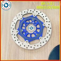 Đĩa Vario/Click/Vision 🔴 Xuống mâm 4 Lỗ thông dụng ( size đĩa 260/267 ) Kèm Lòng ABS  Lắp như zin MÀU XANH