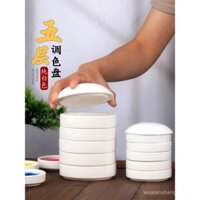 Đĩa vẽ gốm sứ trắng tinh, đĩa năm lớp, đĩa từ tính, đĩa sứ có nắp, đĩa vẽ gouache, nghệ thuật màu nước, đĩa mực đặc biệt cho sinh viên, đĩa gốm sứ, hộp mực vẽ thư pháp