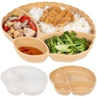 Đĩa vỏ sò 4 ngăn nhựa VIỆT NHẬT 5608 - Sâu lòng, khay cơm cho bé, đồ ăn, nước chấm