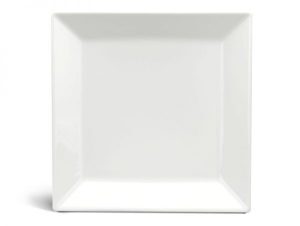 Dĩa vuông lá 27 cm – Daisy Ly’s – Trắng Ngà