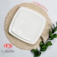 Đĩa Vuông Sứ Minh Châu Cao Cấp Trắng Trơn Nhiều Size