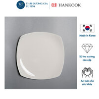 Đĩa vuông trắng sứ cao cấp Hàn Quốc Hankook 26,2cm MIB-0007