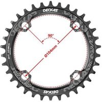 Dĩa xe đạp single Deckas BCD 104 30/32/34/36/38/40/42/44/48/50/52T