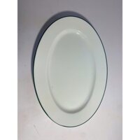 DĨA XOÀI 25cm BẮT CHỈ XANH - GỐM SỨ MINH LONG