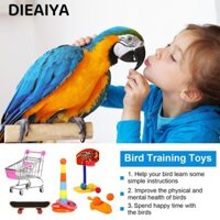 Diaiya 4 Miếng Vẹt Đồ Chơi Thú Cưng Ván Trượt Mini Giỏ Hàng Xếp Chồng