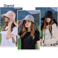 Diamd Mùa Hè Lớn Viền Khăn Choàng Bảo Vệ Cổ Người Cá Mũ Chống Nắng Ngoài Trời Mũ Chống Nắng Cho Nam Và Nữ