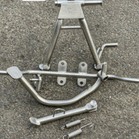 [Diamond] Combo dàn chân xe Dream inox304 ( Chống đứng/ Gác Máy/ Chống nghiêng/ Đạp Thắng )