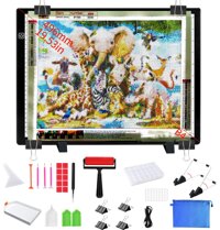 Diamond Painting Light Pad Set, 15.8×11.8inch Large Light Board, 2021 Upgraded Stepless Dimmable B4 Light Box, Diamond Art Light Board with Complet...