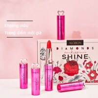Diamond Water Gloss Lipstick Set 5 Màu Dưỡng Ẩm Và Sáng Bóng Cho Học Son Mới Bắt Đầu Quà Tặng 3666