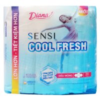 Diana Băng Vệ Sinh Diana Sensi Cool Fresh Siêu Mỏng Có Cánh 23cm 20 Miếng