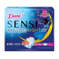 Diana Băng Vệ Sinh Diana Sensi Cool Fresh Night Ban Đêm 29cm 4 Miếng