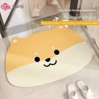 Diatom Hoạt Hình Phòng Tắm Sàn Thảm Cửa Chống Bụi Bẩn Vệ Sinh Thấm Hút Nước Nhanh-