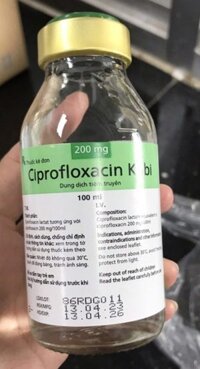Dịch truyền Ciprofloxacin Kabi 200mg/100ml (Chai 100ml)