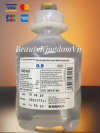Dịch truyền Natri Clorid 0.9% Braun làm dung môi pha tiêm truyền 100ml
